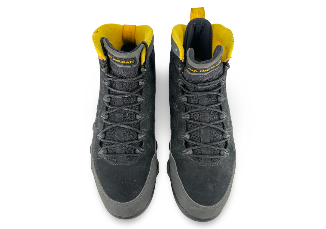 Jordan 9 Retro Dark Charcoal University Gold