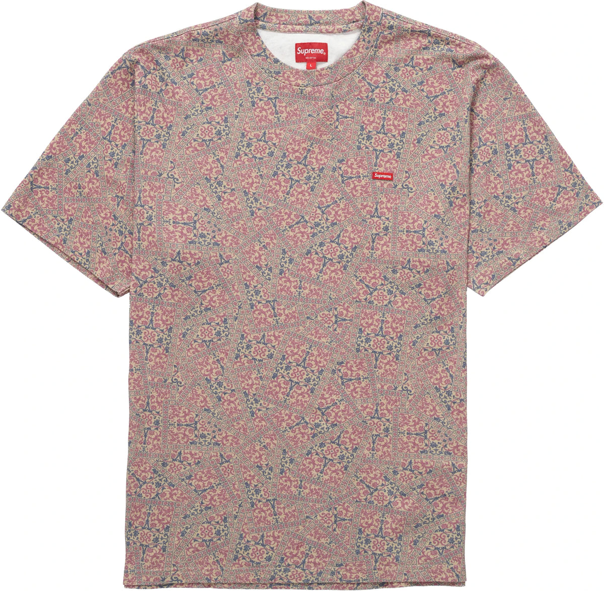 Supreme Small Box Tee Khaki Floral Cards