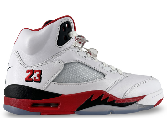Jordan 5 Retro Fire Red Black Tongue (2025)
