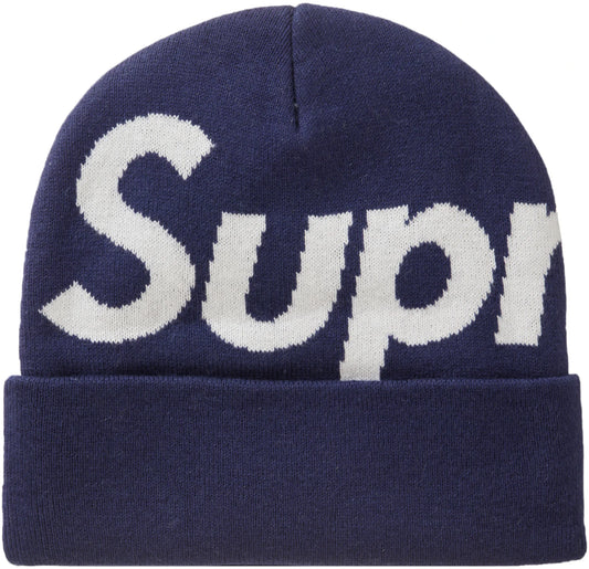 Supreme Big Logo Beanie Beanie Navy