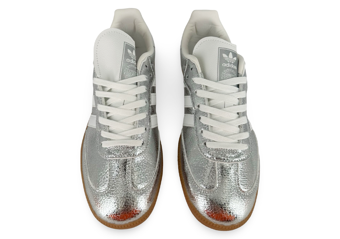 adidas Samba OG Silver Metallic Cracked Leather
