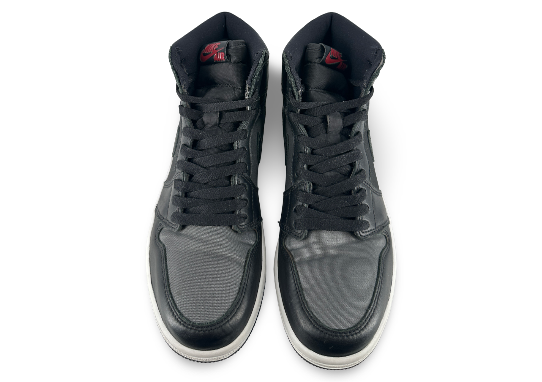 Jordan 1 Retro High Black Satin Gym Red