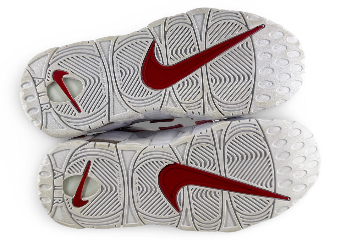 Nike Air More Uptempo White Varsity Red Outline (GS)