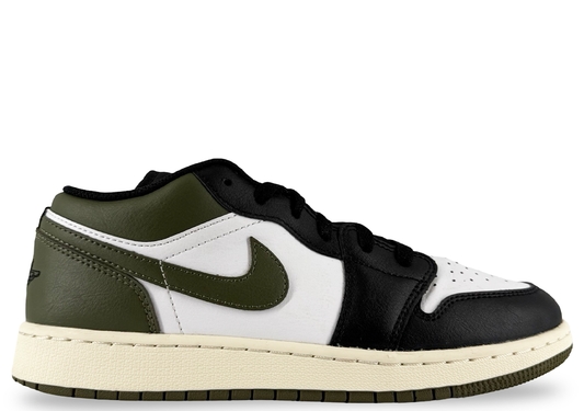 Jordan 1 Low Black Toe Medium Olive (GS)