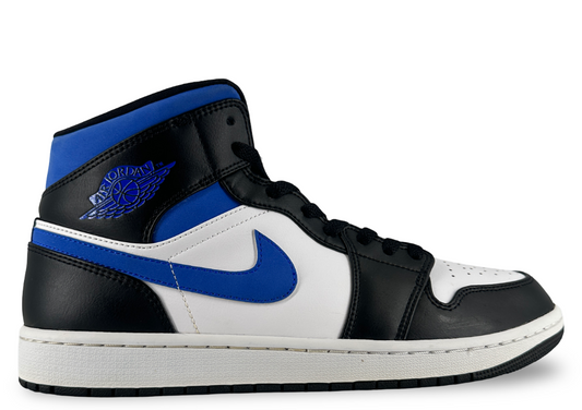 Jordan 1 Mid White Black Racer Blue