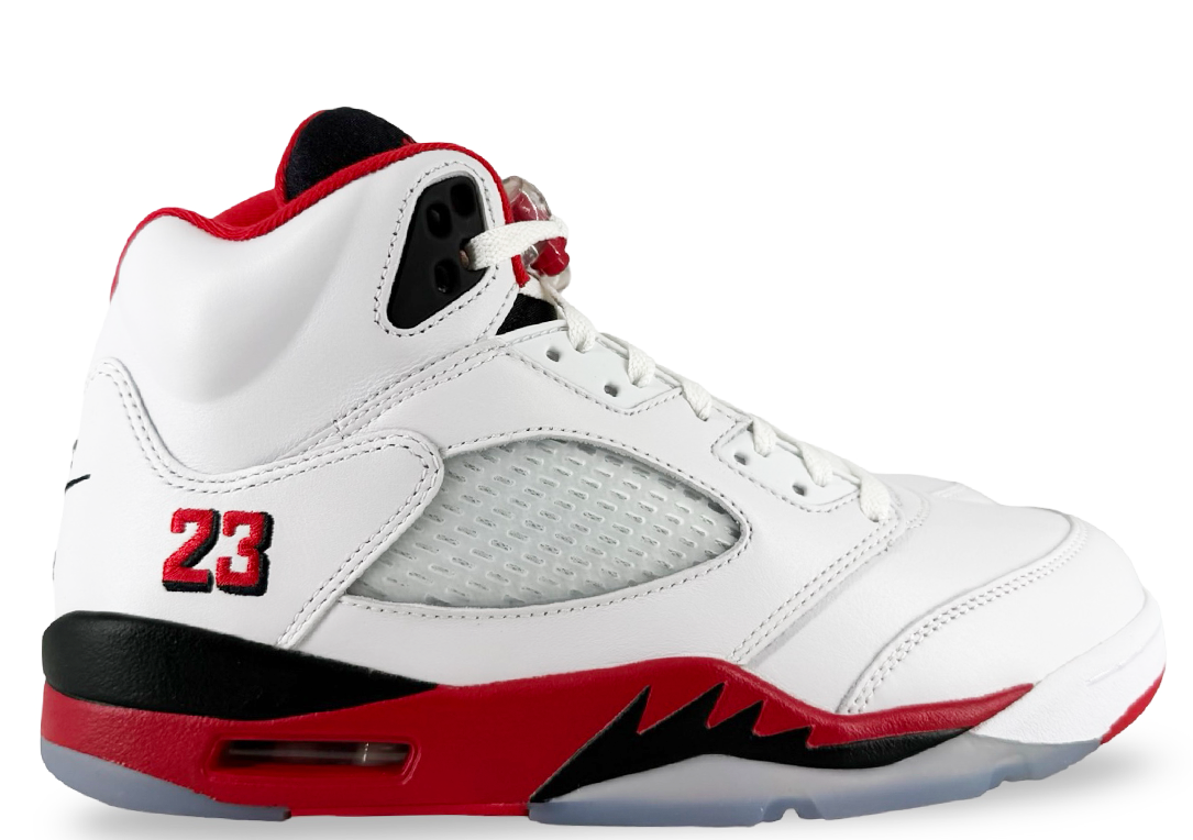 Jordan 5 Retro Fire Red Black Tongue (2025)
