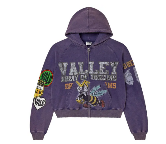 Vale Forever Army Zip-Up Hoodie Purple