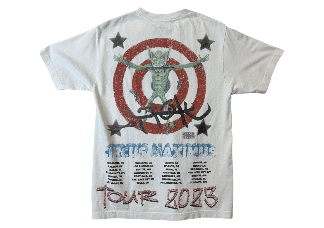Cactus Jack by Travis Scott Utopia Circus Maximus Tour III Tee White