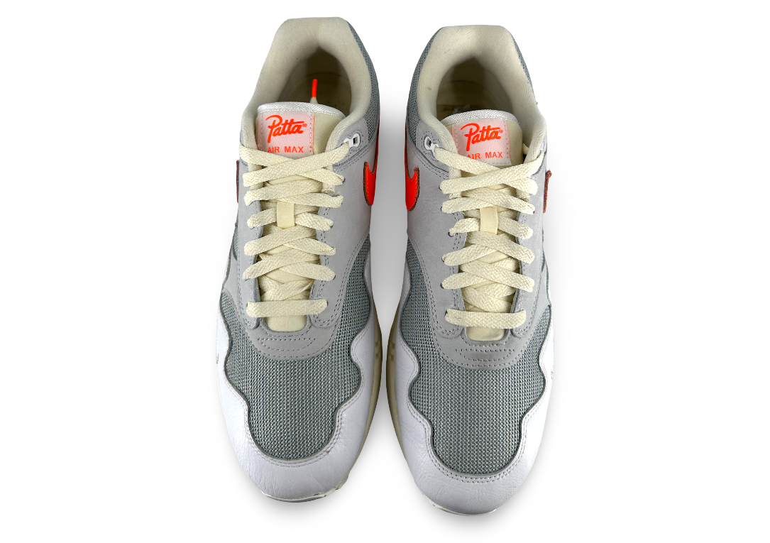 Nike Air Max 1 Patta Waves White Hyper Crimson (With Bracelet)