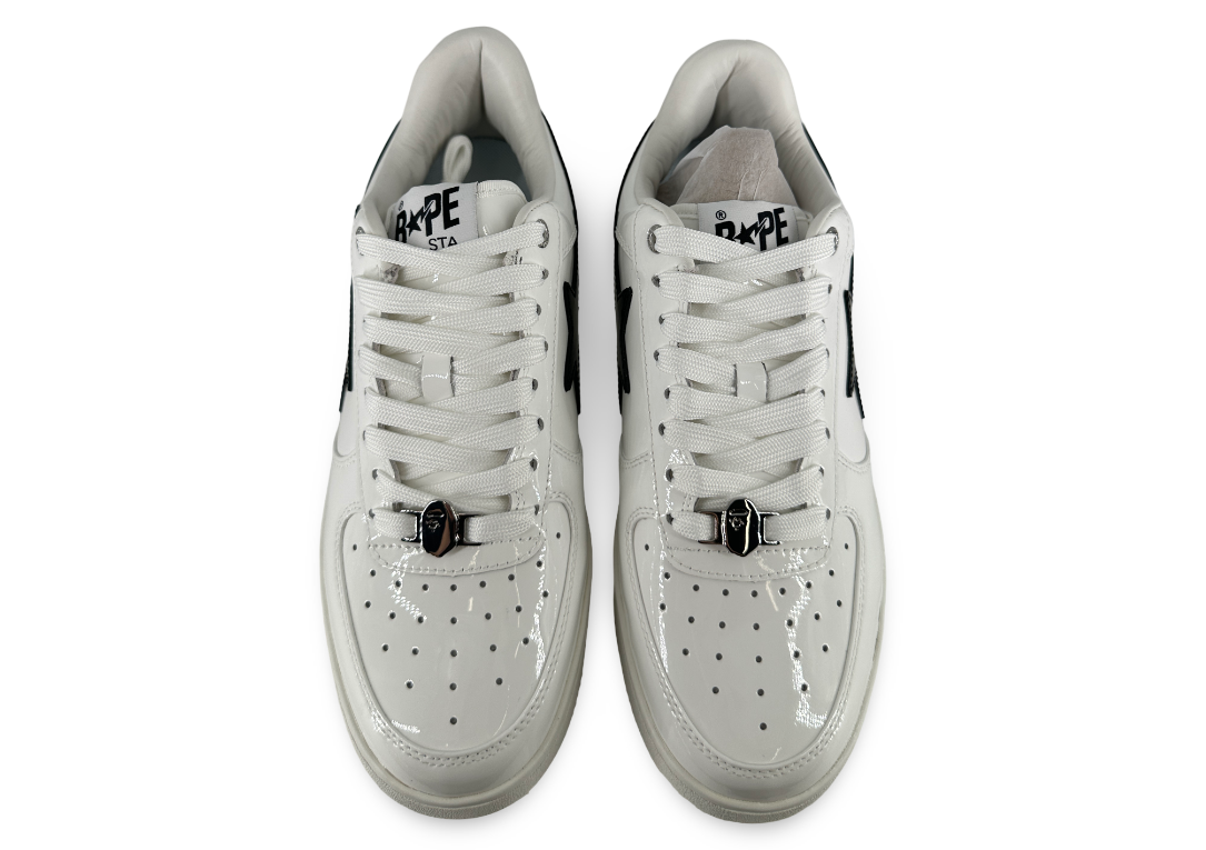 A Bathing Ape Bape Sta #2 White Patent