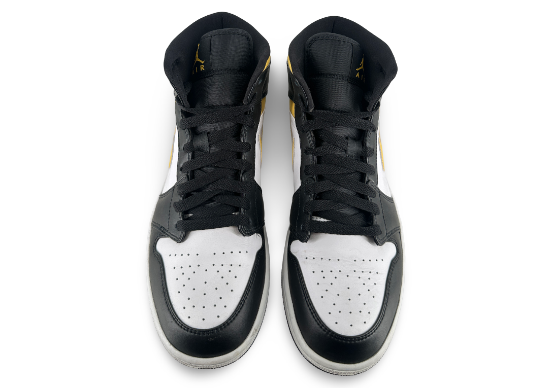 Jordan 1 Mid White Pollen Black