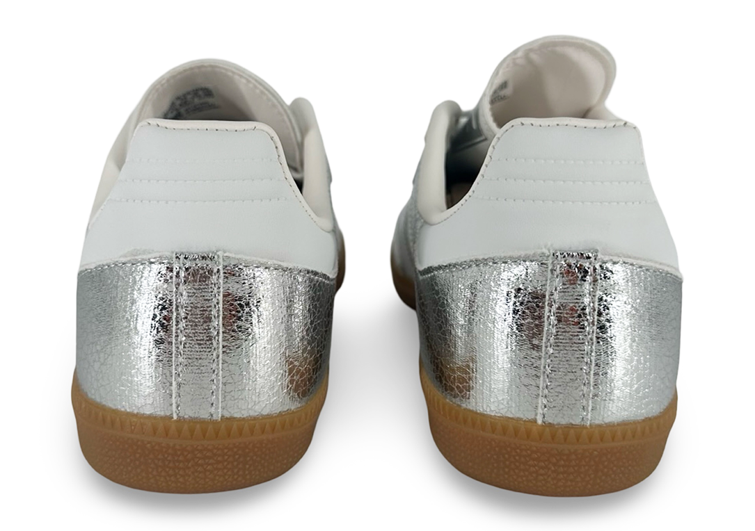 adidas Samba OG Silver Metallic Cracked Leather