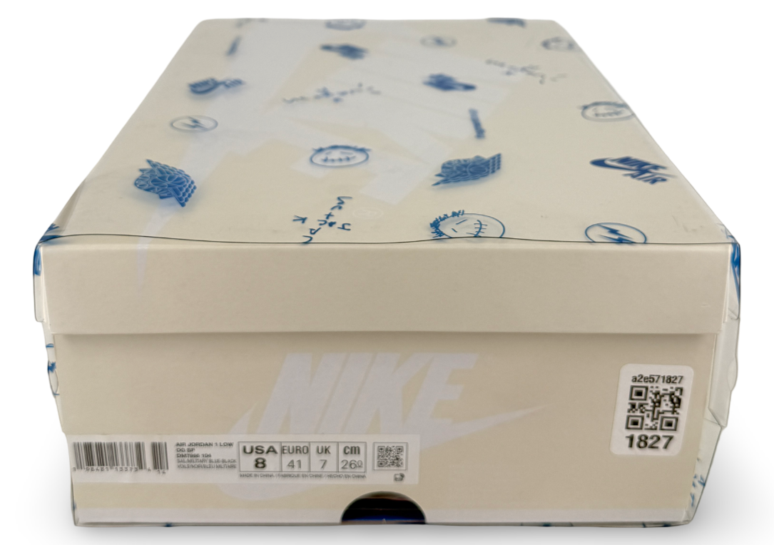Jordan 1 Retro Low OG SP Fragment x Travis Scott Sail Military Blue