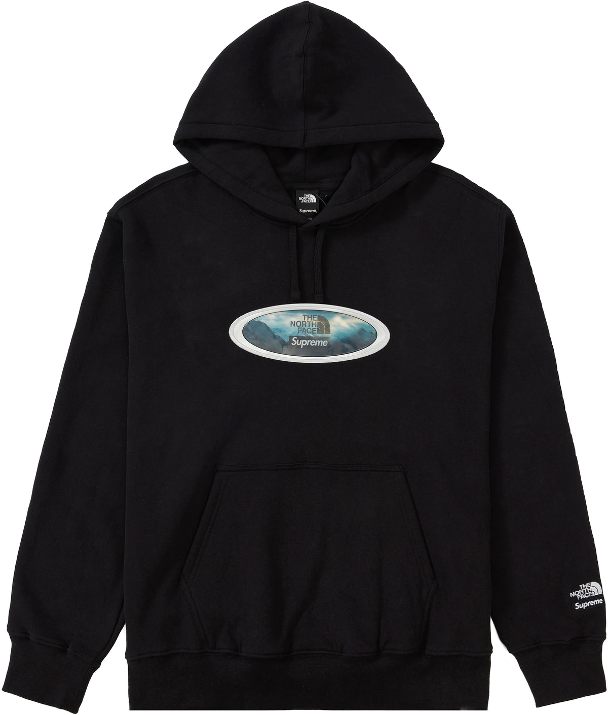 Supreme The North Face Lenticular Mountains Hooded Sweatshirt Black