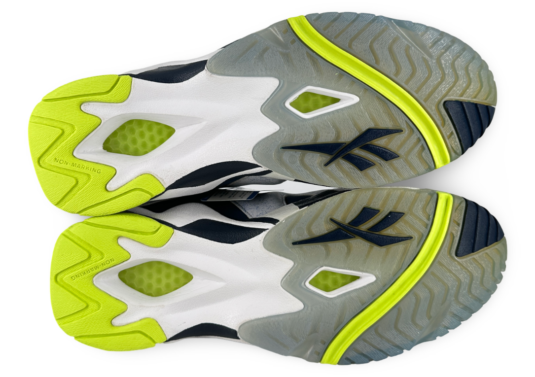 Reebok Kamikaze II Low White Steel Blue Solar Yellow