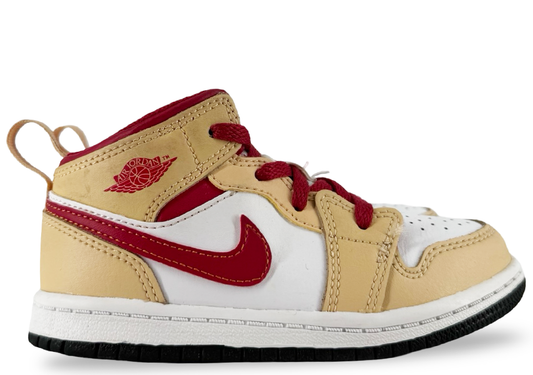 Jordan 1 Mid Light Curry Cardinal (TD)