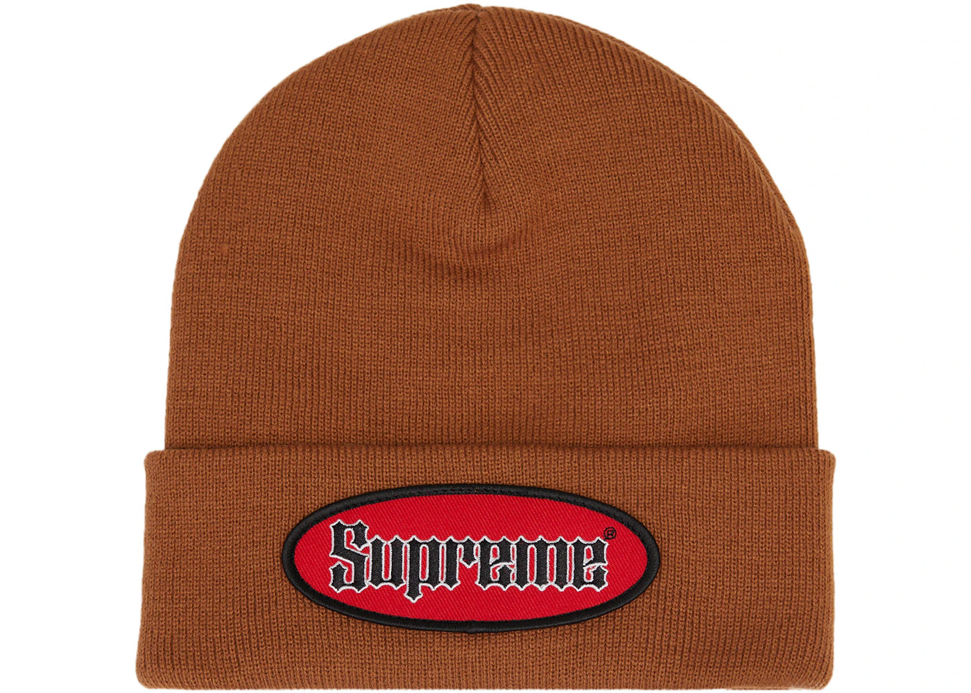 Supreme Oval Patch Beanie (SS22) Rust