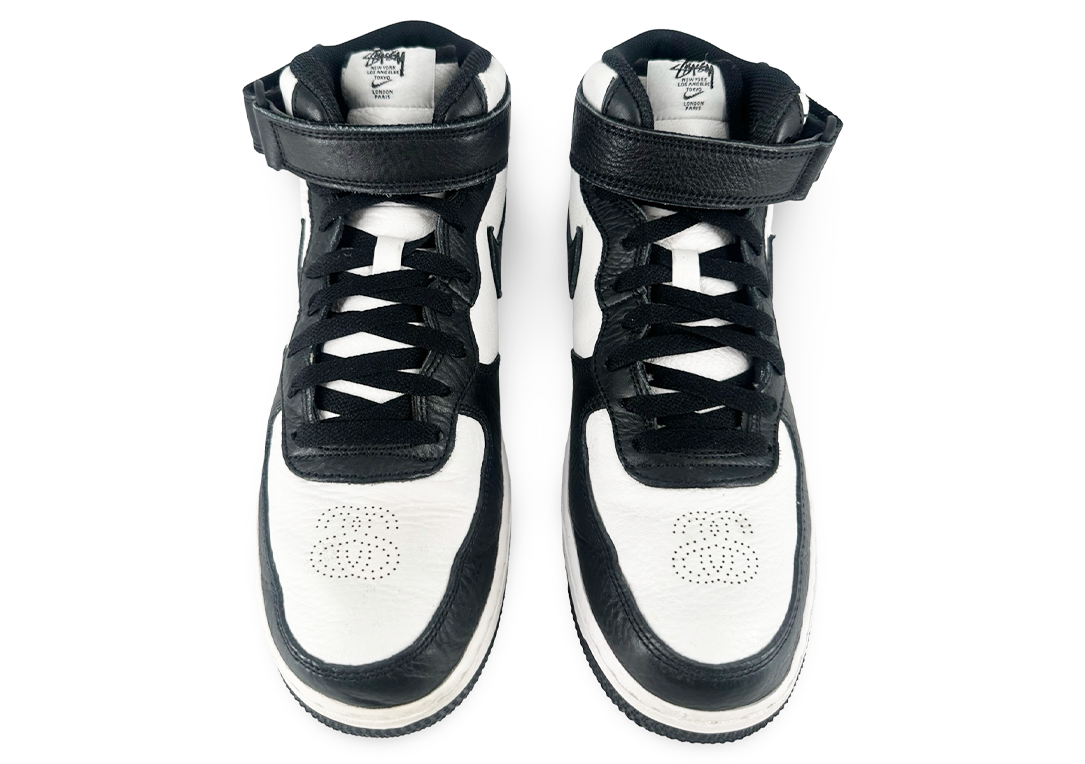 Nike Air Force 1 Mid Stussy Light Bone Black