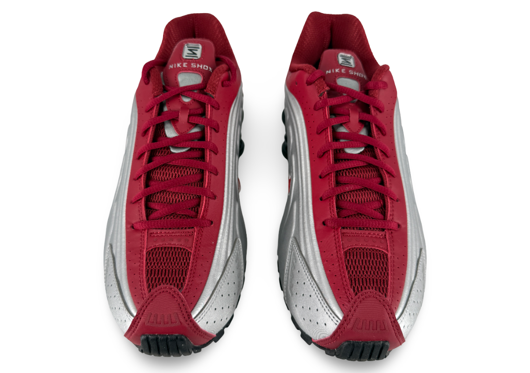 Nike Shox R4 Metallic Silver Black Crimson