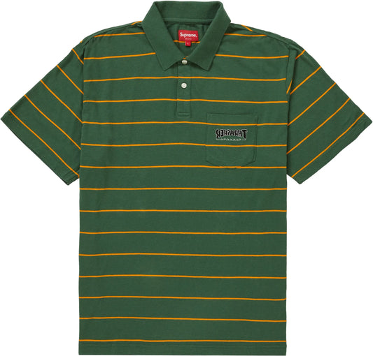 Supreme Thrasher Stripe Polo Green