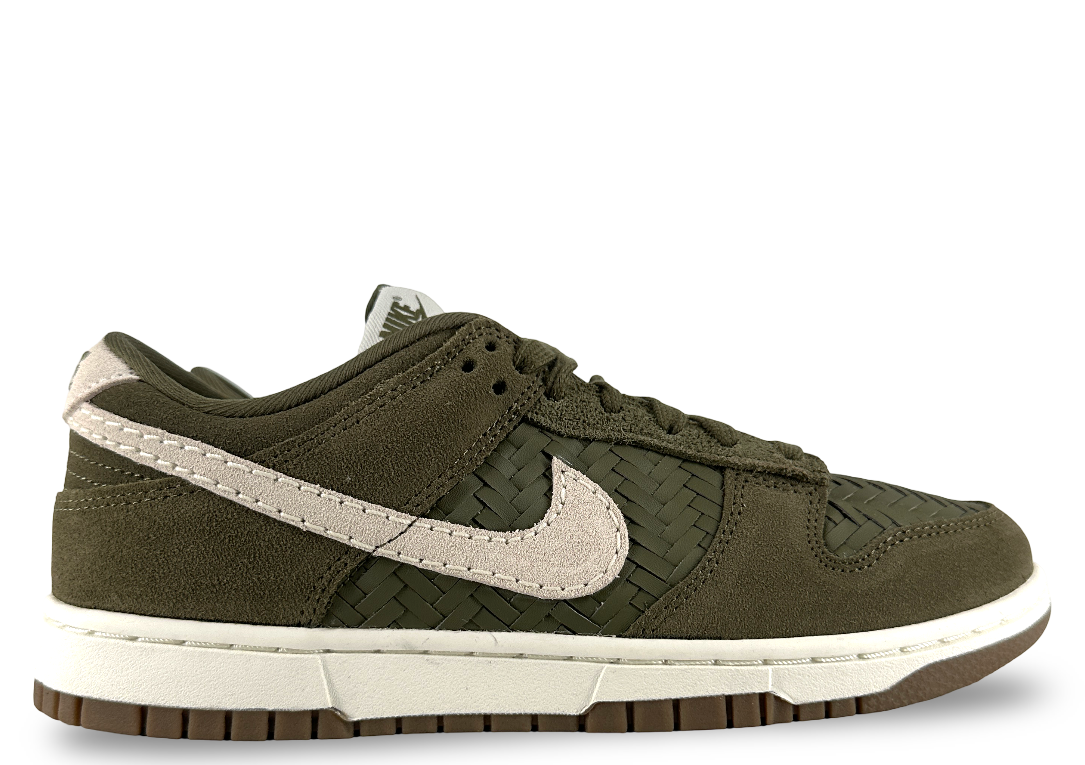 Nike Dunk Low Premium SE Woven Medium Olive Gum (Women's)