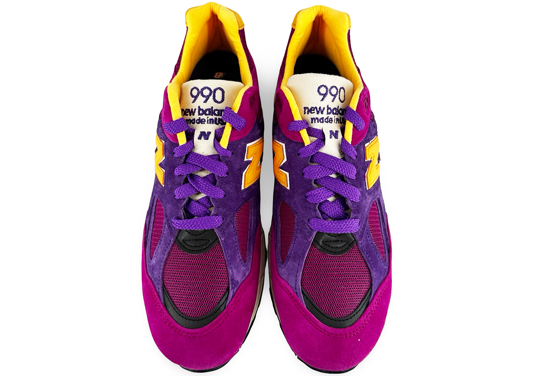New Balance 990v2 MiUSA Teddy Santis Purple Yellow