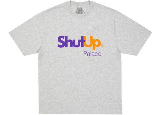 Palace Shut Up T-Shirt Grey Marl
