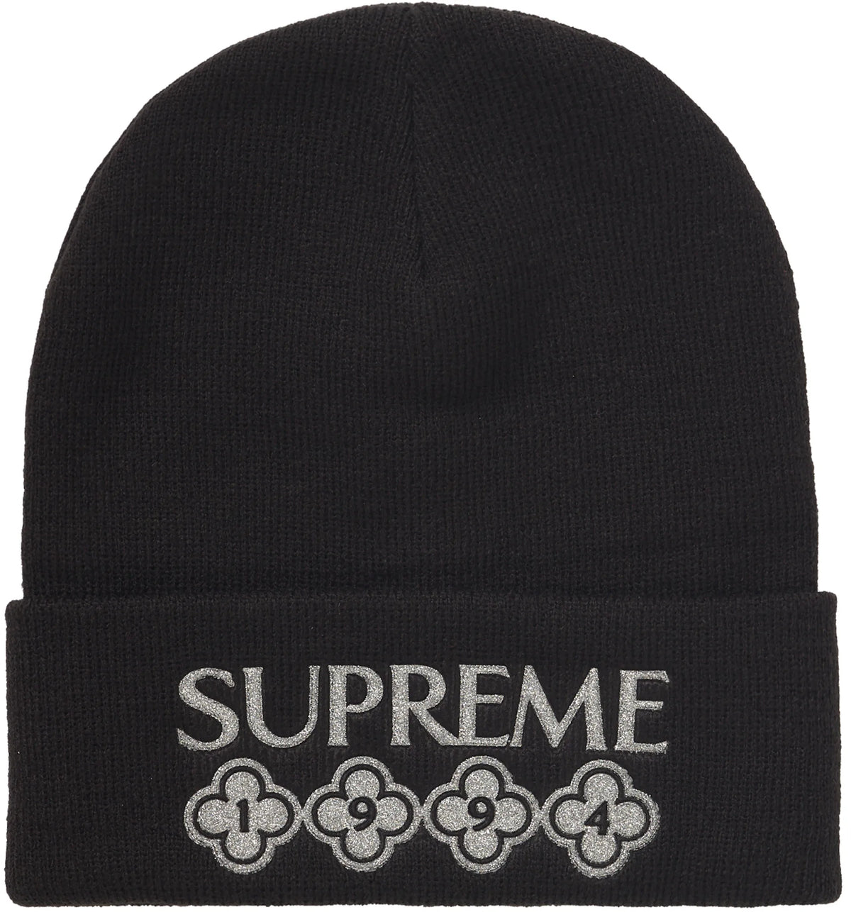 Supreme Glitter Beanie Black
