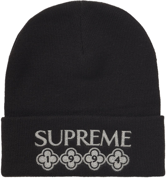 Supreme Glitter Beanie Black