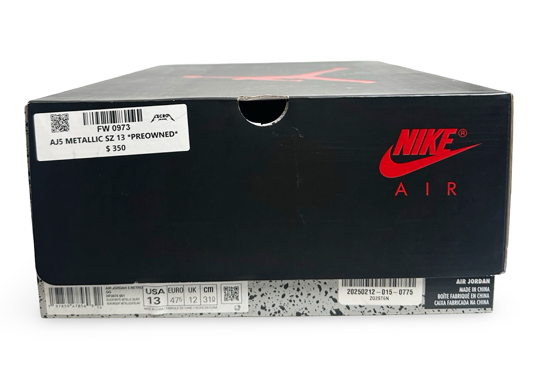 Jordan 5 Retro OG Black Metallic Reimagined