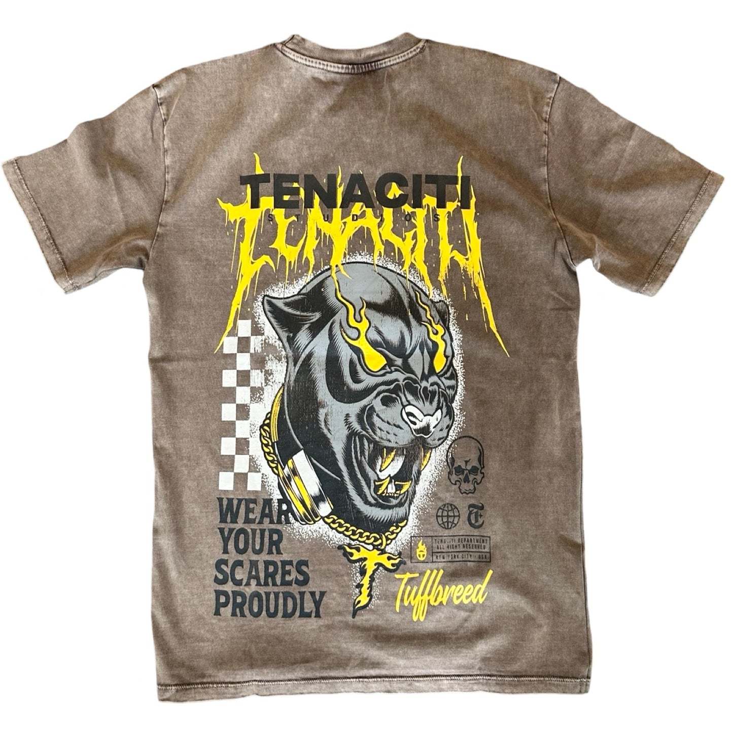 Tenacita Fire Puma Tee Grey (C)