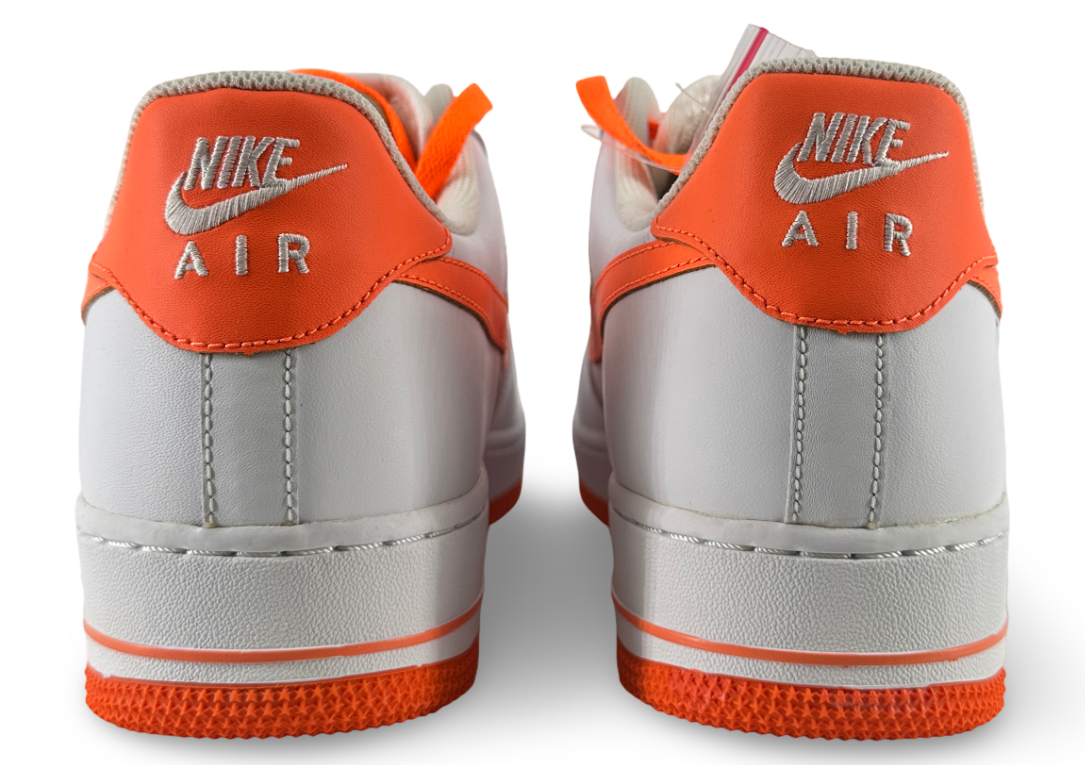 Nike Air Force 1 Low White Total Orange Neon Swoosh