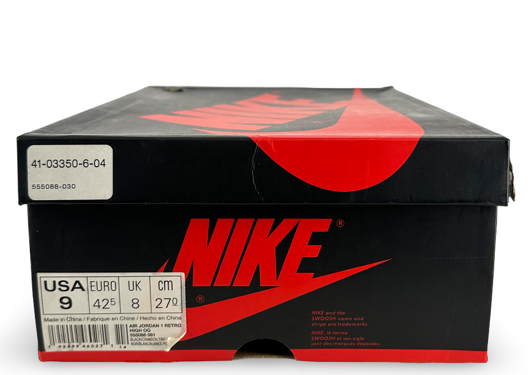 Jordan 1 Retro High Black Crimson Tint