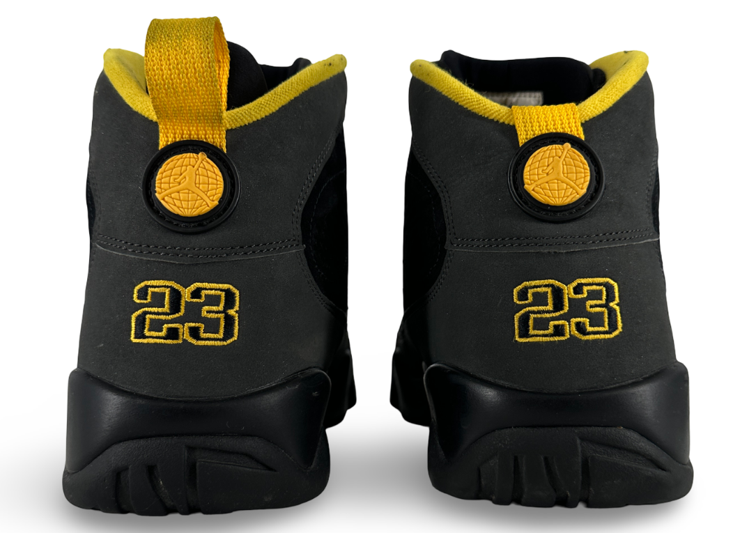 Jordan 9 Retro Dark Charcoal University Gold
