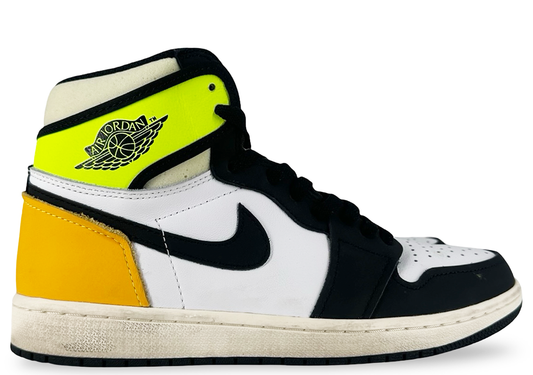 Jordan 1 Retro High White Black Volt University Gold