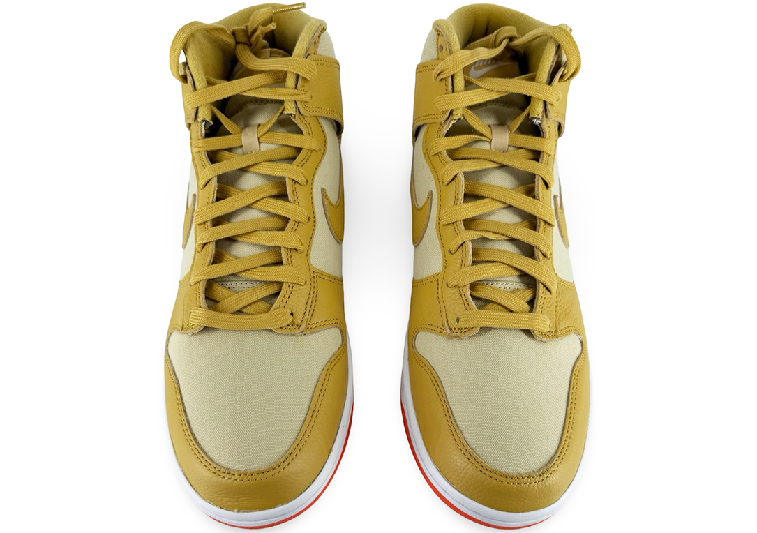 Nike Dunk High Wheat Gold Safety Orange