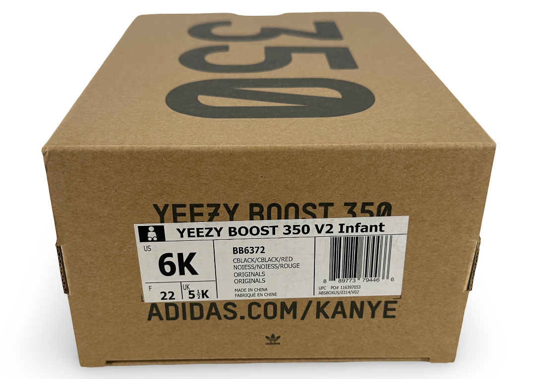 adidas Yeezy Boost 350 V2 Black Red (Infants)