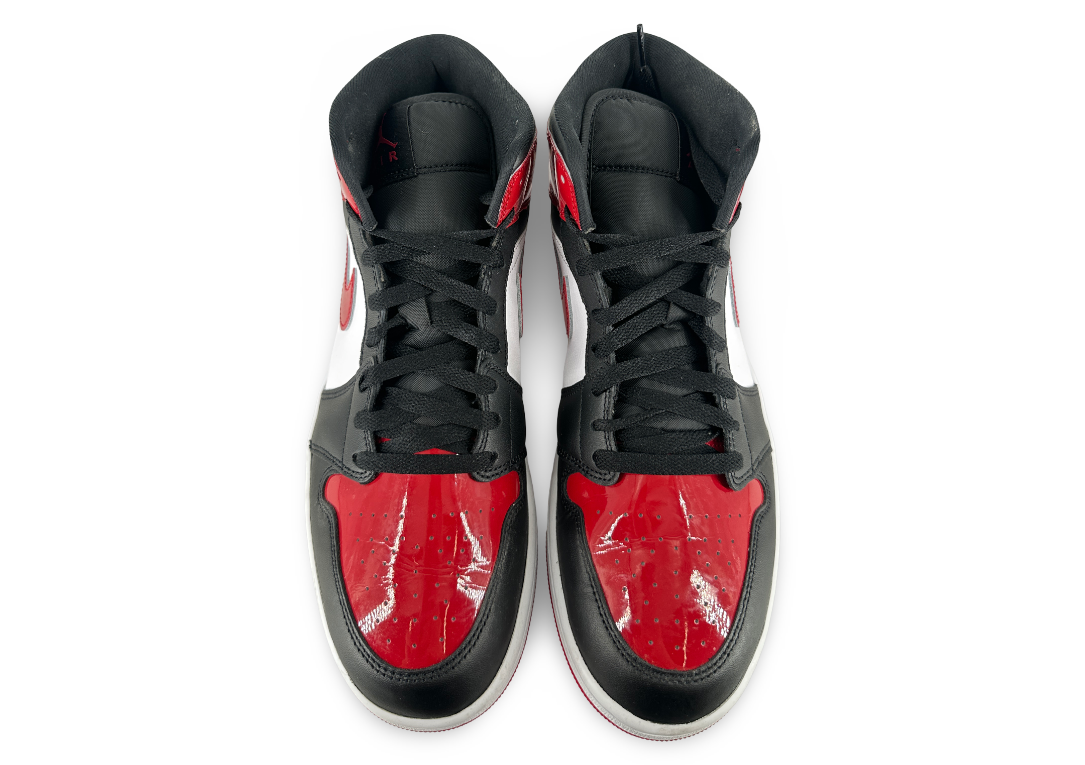 Jordan 1 Mid SE Patent Bred Toe