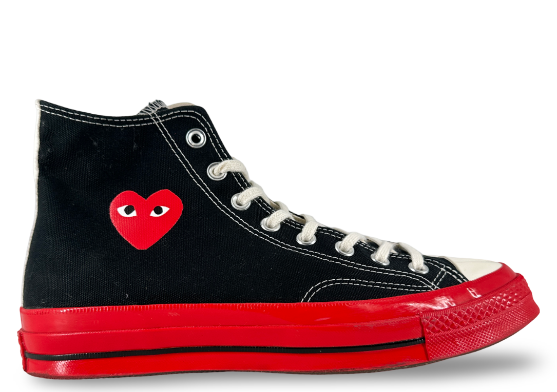 Converse Chuck Taylor All Star 70 Hi Comme des Garcons PLAY Black Red Midsole