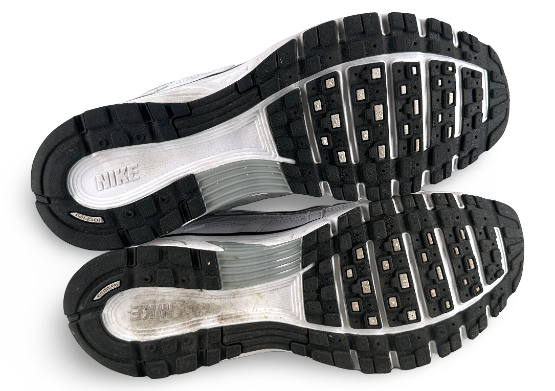 Nike P-6000 White Metallic Silver Black