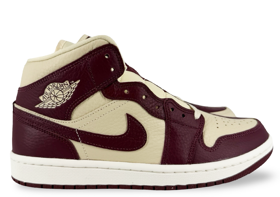 Jordan 1 Mid SE Split Beach Cherrywood Red (Womens)