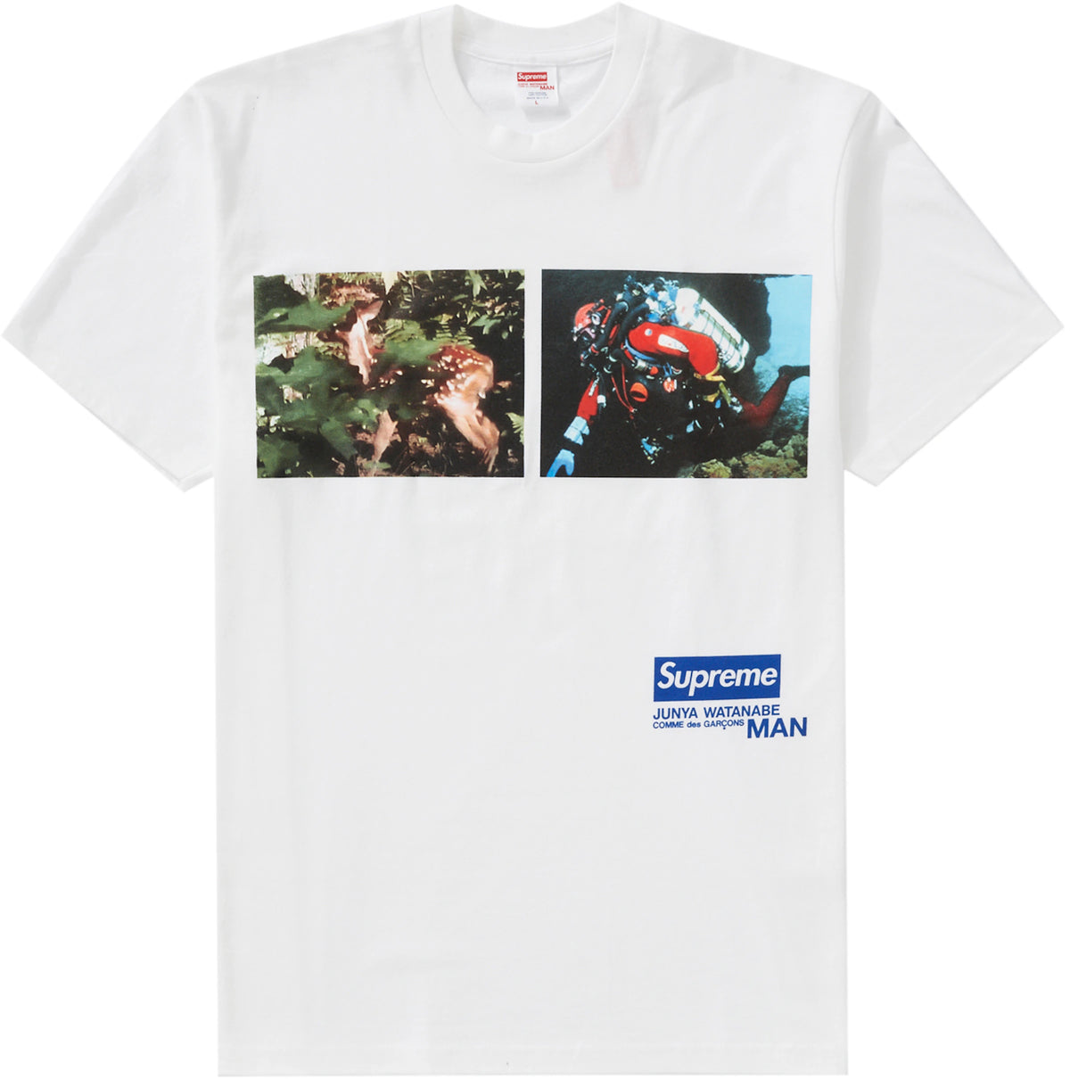 Supreme JUNYA WATANABE CDG MAN Nature Tee White