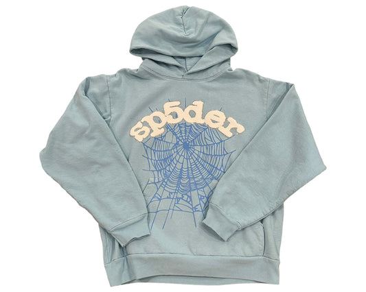 Sp5der Web Hoodie Sky Blue