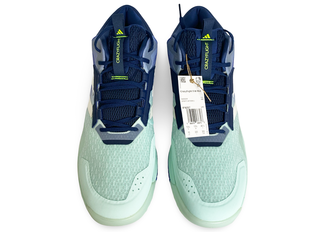 adidas Crazyflight 5 Mid Indoor Semi Flash Aqua Zero Metalic Lucid Blue (Women's)