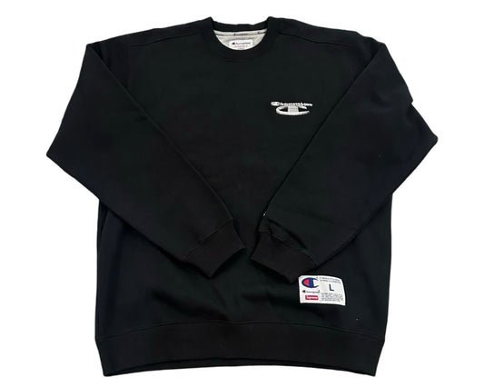 Supreme Champion 3D Metallic Crewneck Black