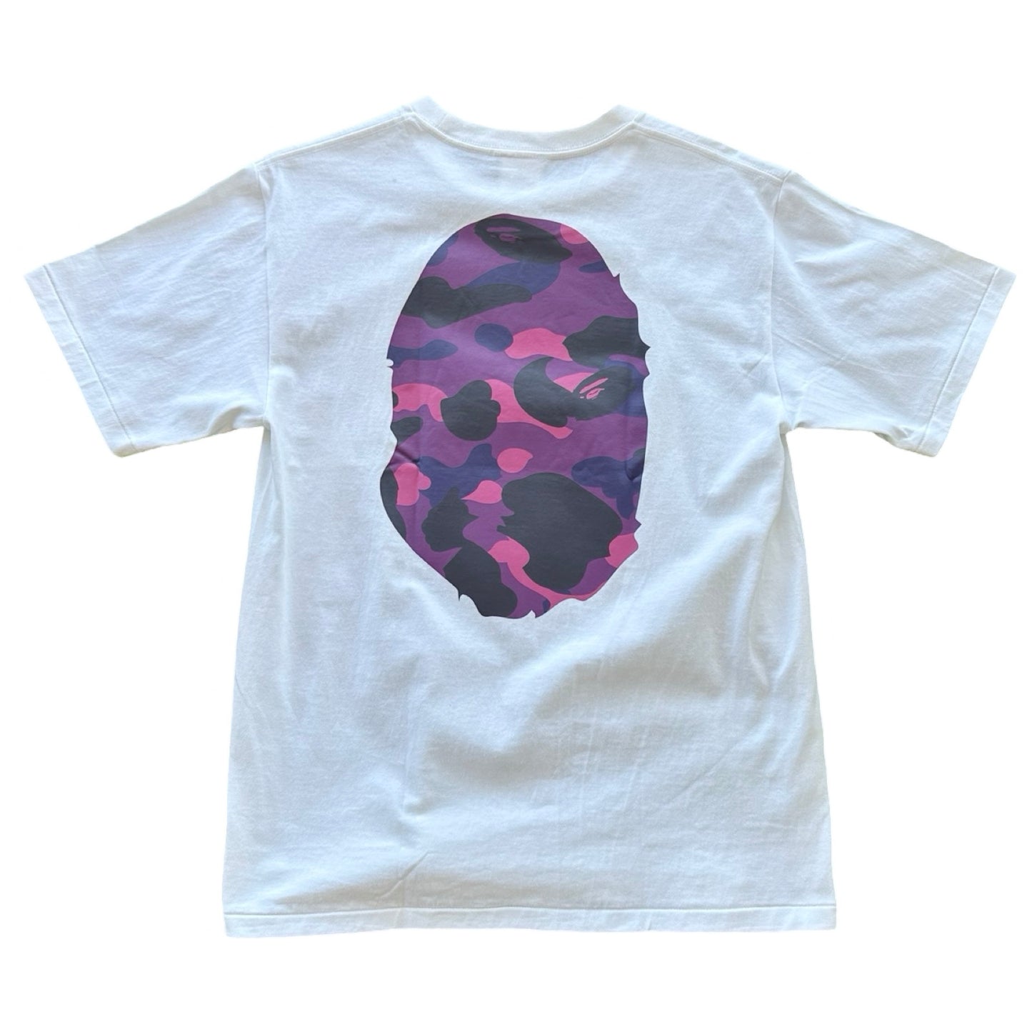 BAPE Color Camo Big Ape Head Tee White/Purple (C)