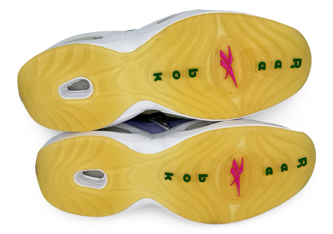 Reebok Question Low BBC Ice Cream Running Dog Yellow Green
