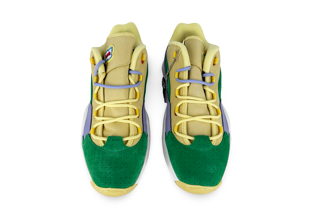 Reebok Question Low BBC Ice Cream Running Dog Yellow Green