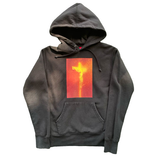 Supreme Piss Christ Hooded Sweatshirt Black (WORN)