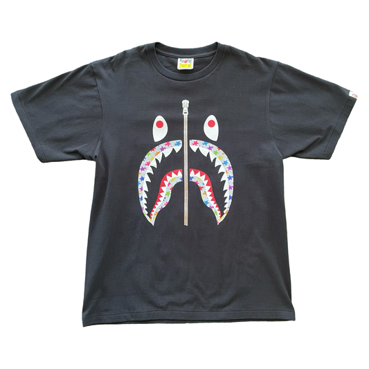 BAPE Sta Pattern Shark Tee Black